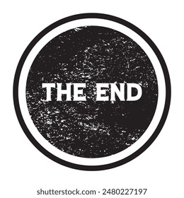The end button. End icon  on white background. vector illustration.