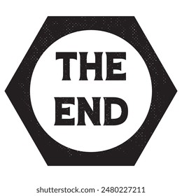 The end button. End icon  on white background. vector illustration.