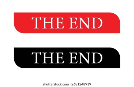 The end button icon. and icon on white background. vector illustration. Eps 10.