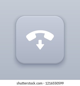 End the call button, best vector on a gray background