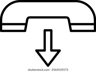 End Call Icon Symbol Art Sign