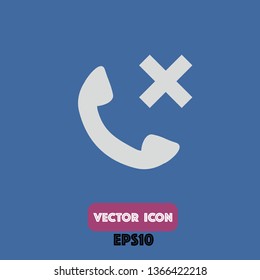 end call icon, end call vector. eps10