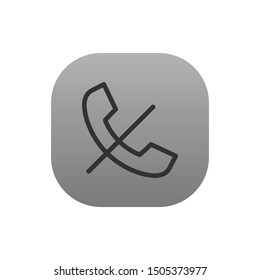 End Call  - Line Vector Icon