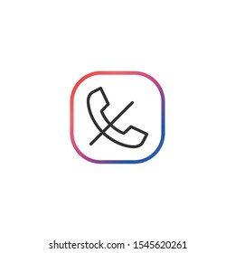 End Call  - Line Vector Icon
