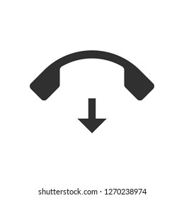 End Call Material Icon Stock Vector (Royalty Free) 1270238974