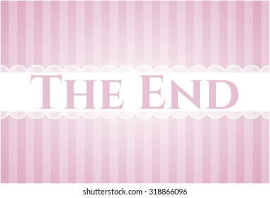 La tarjeta o pancarta End