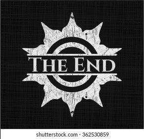 The End with chalkboard texture