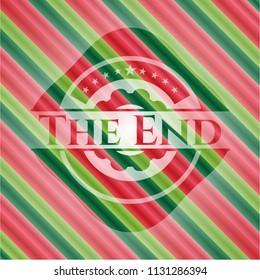 The End christmas badge background.