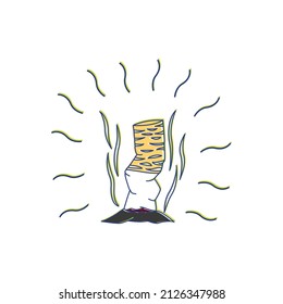 End up cigar. Eps 08 format.  