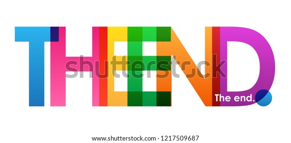 End Colorful Letters Banner Stock Vector (Royalty Free) 1217509687 ...