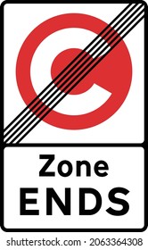 End of congestion charging zone, road signs in the United Kingdom