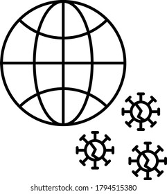 fin del concepto de coronavirus, la tierra ha sido el diseño de iconos vectoriales en cuarentena, economía reabierta después del bloqueo de Coronavirus sobre fondo blanco
