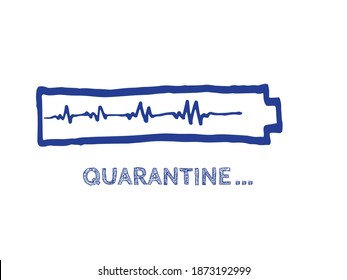 The End of Coronavirus Progress Bar Status.  Infographic Element with 90% Complete Indicator. Quarantine Illustration. Website Sketch Bar with Adjustable Fill Part. COVID-19 Vector Hand Drawn Loader.