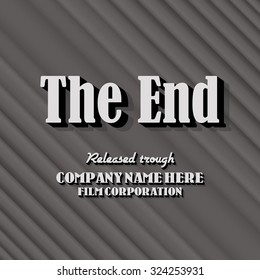 End Credits - "The End" Title Vector Background