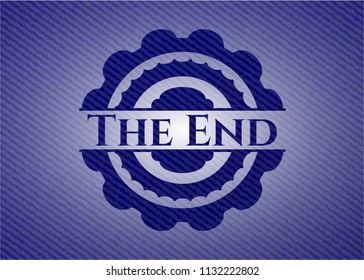 The End emblem with denim high quality background