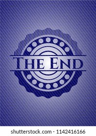 The End emblem with denim high quality background