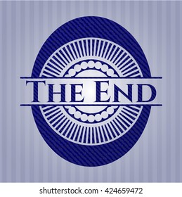 The End emblem with denim high quality background