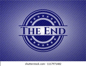 The End emblem with denim texture