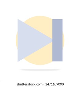 End, Forward, Last, Next Abstract Circle Background Flat color Icon. Vector Icon Template background