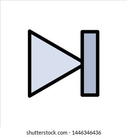 End, Forward, Last, Next  Flat Color Icon. Vector icon banner Template