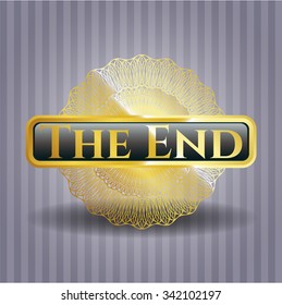 The End gold emblem or badge