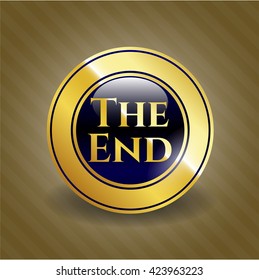 The End golden badge or emblem