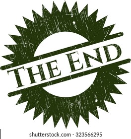 The End grunge stamp