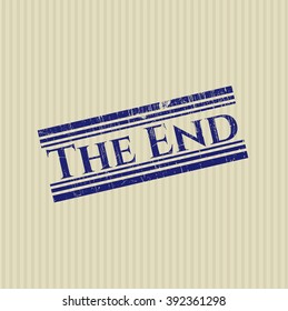 The End grunge style stamp