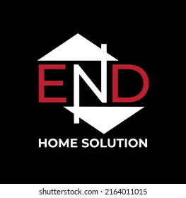  END Home Solution vector  design Home Logo