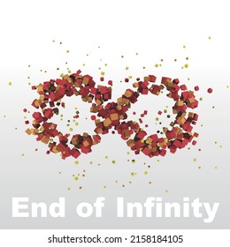 End of infinity Aggregate of blocks Vector illustration