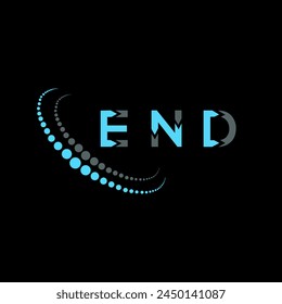 END letter logo abstract design. END unique design. END.
