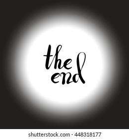 The end lettering. Brush calligraphy.