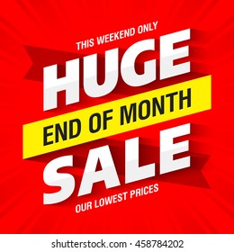 End of Month Huge Sale banner template