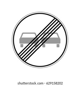 End of no overtaking sign