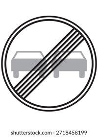 Un signo de fin sin paso indica el final de una zona de no paso. Informa a los conductores de que se permite de nuevo adelantar a otros vehículos cuando es seguro y está permitido según las normas de tráfico normales.