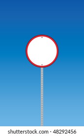 End or not allowed sign - vector