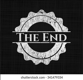 The End on blackboard