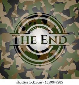 The End on camouflage texture