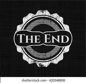 The End on chalkboard