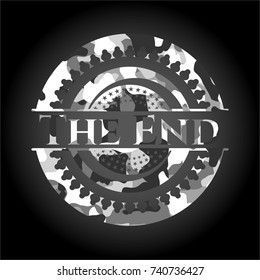 The End on grey camo texture