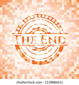 The End orange mosaic emblem