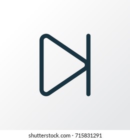 End Outline Symbol. Premium Quality Isolated Finish Element In Trendy Style.