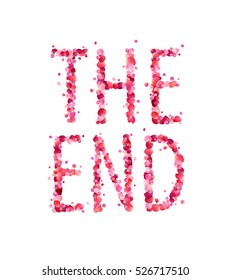 The end. Pink rose petals