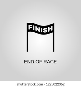 End of race icon. Finish symbol. Flat design. Stock - Vector illustration
