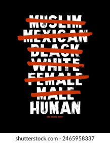END RACISM NOW GRAPHIC DESIGN