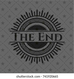 The End realistic black emblem