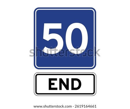 End of Recommended Speed Zone – Traffic Regulation Termination Sign
