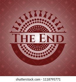 The End red emblem. Retro