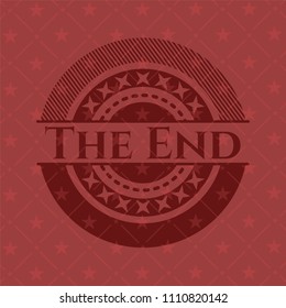  The End retro red emblem