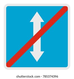 End reverse motion icon. Flat illustration of end reverse motion vector icon for web.